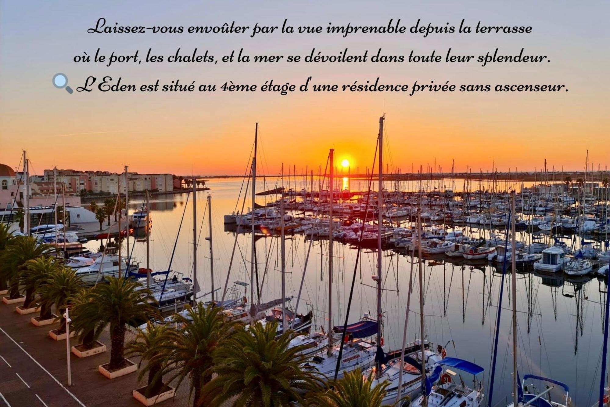 L'Eden - Vue Magnifique Sur Le Port, Les Chalets & La Mer - Gruissan Luaran gambar